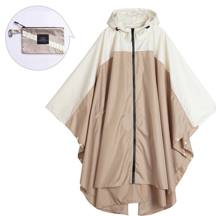 Poncho imperméable et coupe-vent avec capuche pour rester au sec. Parfait pour l'extérieur.