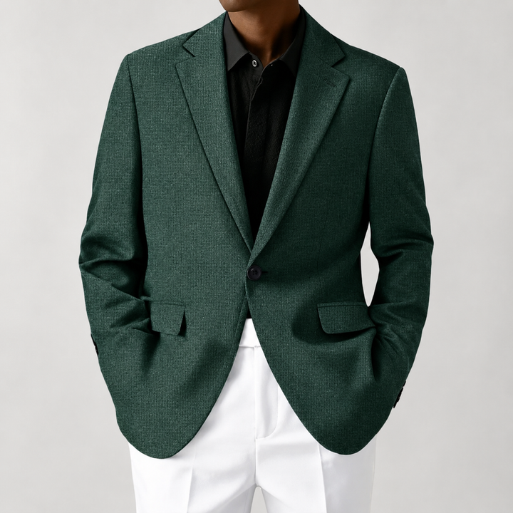 Blazer homme de bureau, coupe structurée pour look professionnel et sophistiqué.