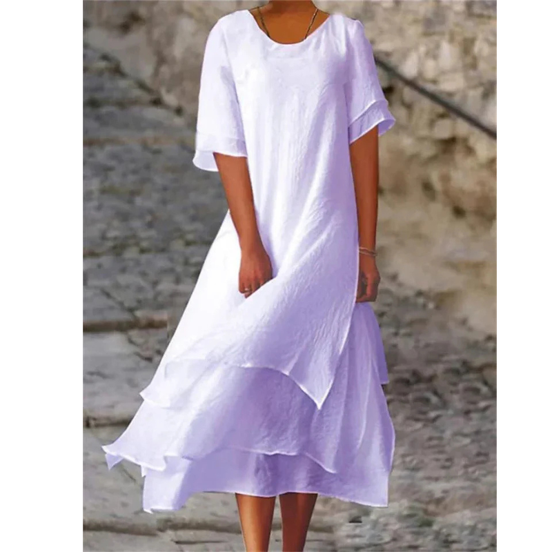 Robe femme élégante et fluide, conçue pour un confort chic au quotidien, parfaite pour un style polyvalent.