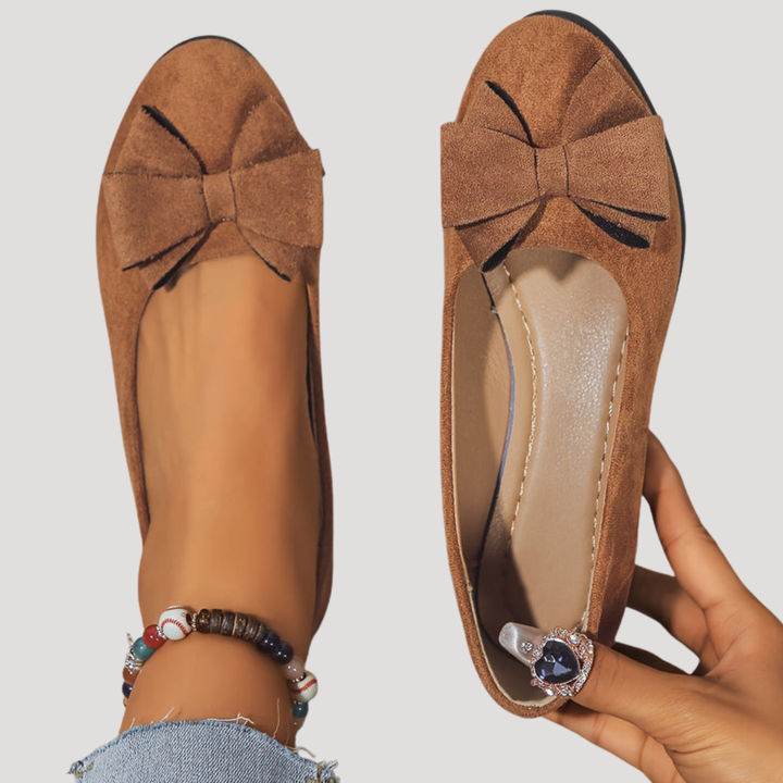Ballerines femme compensées, nœud stylé, offrant un look élégant et un confort inégalé.