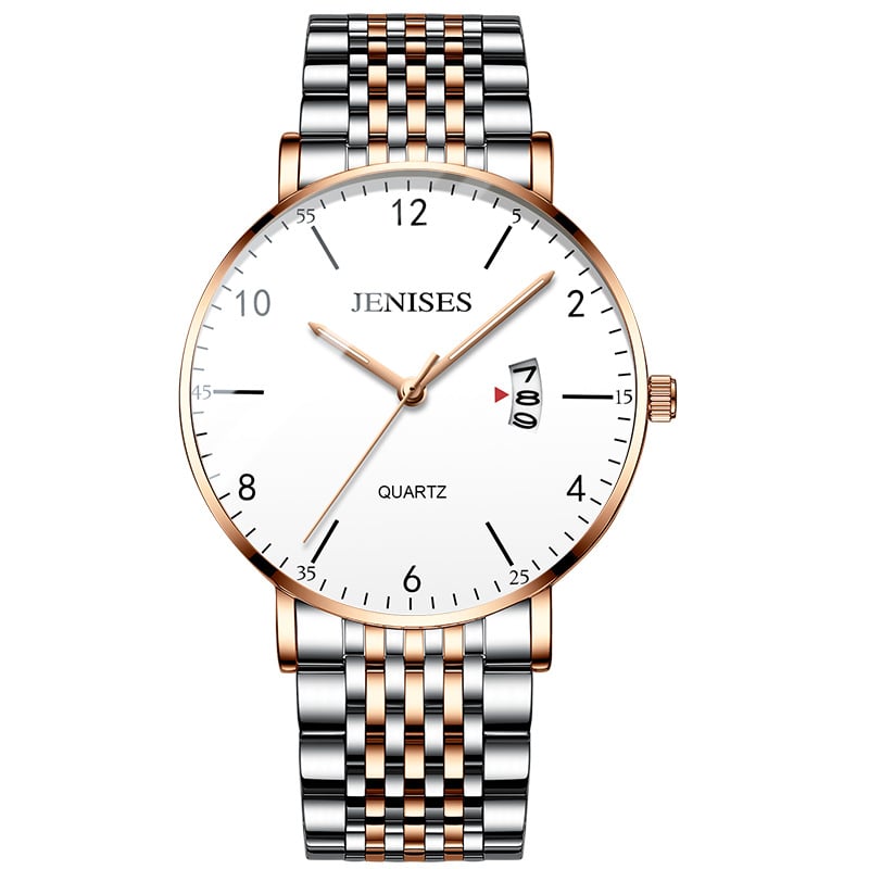 Montre de poignet homme en acier inoxydable, cadeau idéal pour une élégance quotidienne et durable.