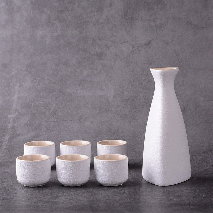 Service à saké en céramique japonaise pour boissons chaudes ou froides. Ensemble élégant pour l'art de la table.