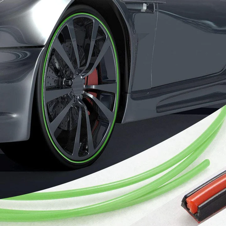 Caoutchouc protecteur de jante de roue universel, idéal pour jante alu et personnalisation de voiture.
