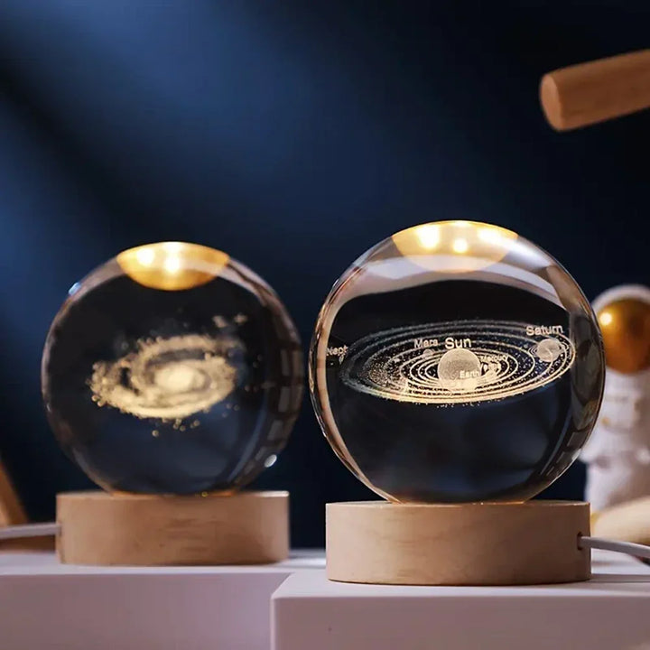 Lampe LED en cristal pour chambre, ambiance féérique, lumière douce et décorative.