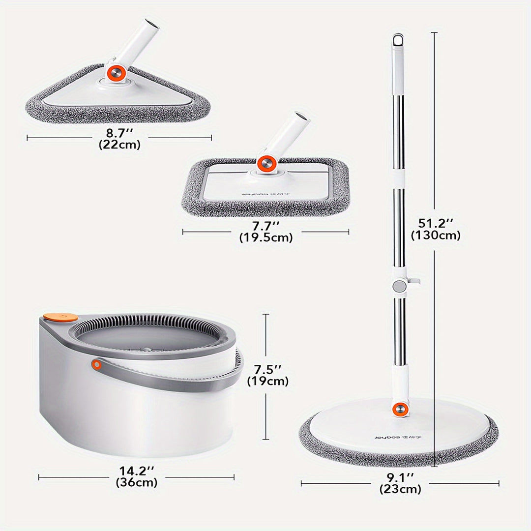 Set complet FlexiClean: mop rotative, seau avec essoreuse intégrée pour un ménage de la maison rapide.