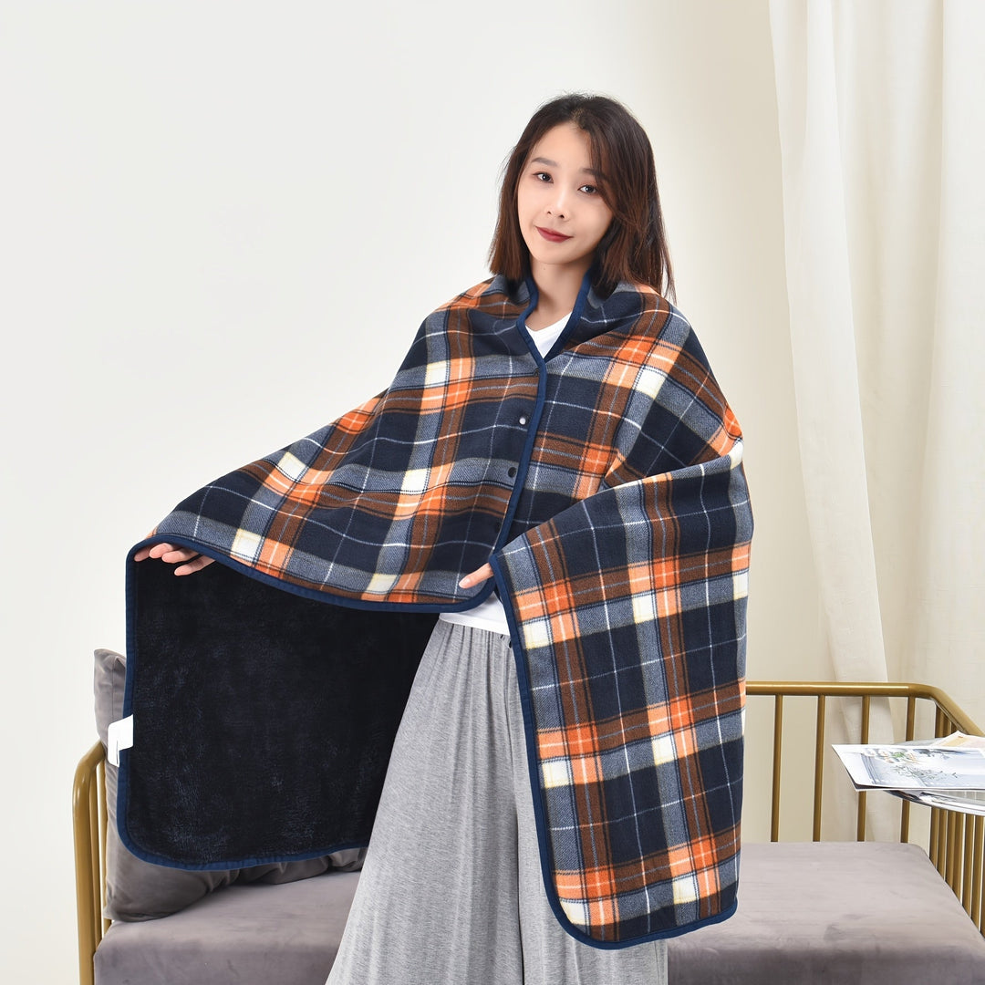 Plaid polaire doux et portable, garantissant chaleur et bien-être partout où vous irez. Confort assuré.