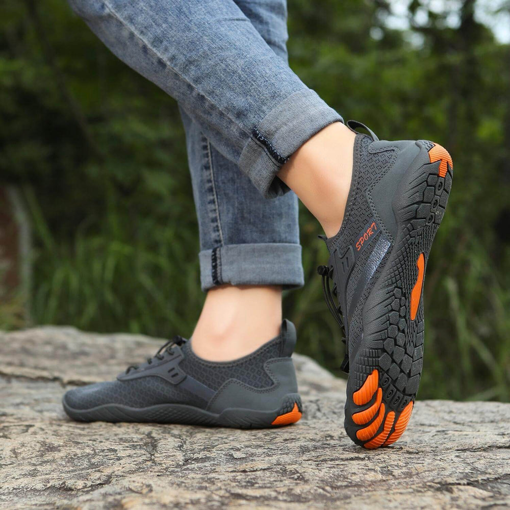 Chaussures pieds nus Feel Pro flexibles et minimalistes, parfaites pour la marche et réduire les douleurs.