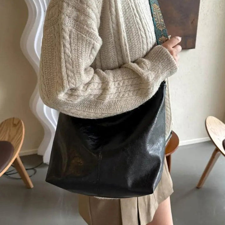 Sac bandoulière Wanda, style femme élégant, en cuir PU de haute qualité.