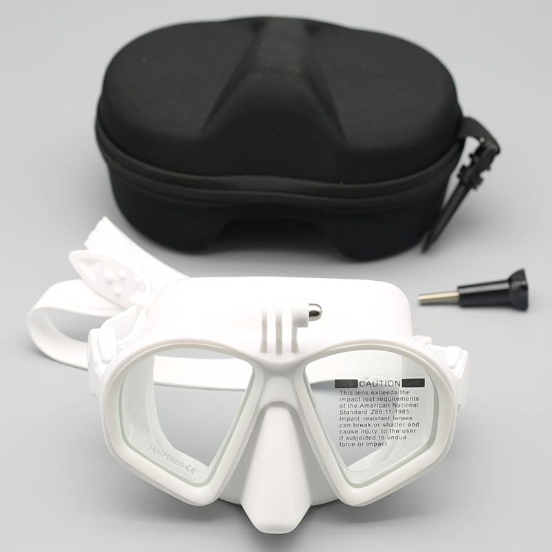Profitez de la plongée avec ce masque pro : verre trempé, anti-buée et fixation caméra pour des souvenirs.