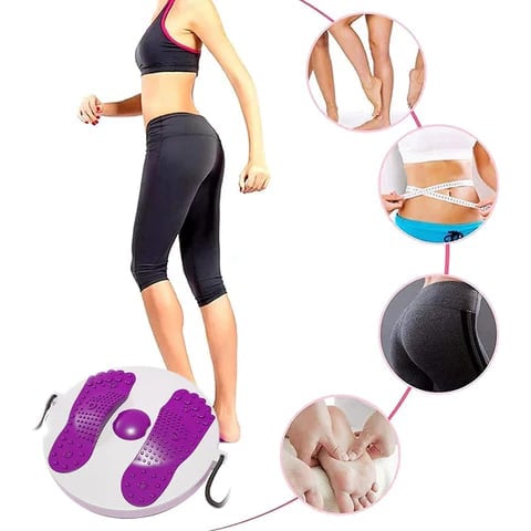Exercice d'équilibre et massage pour un entraînement fitness complet. Planche unisexe pour la taille et les abdos.