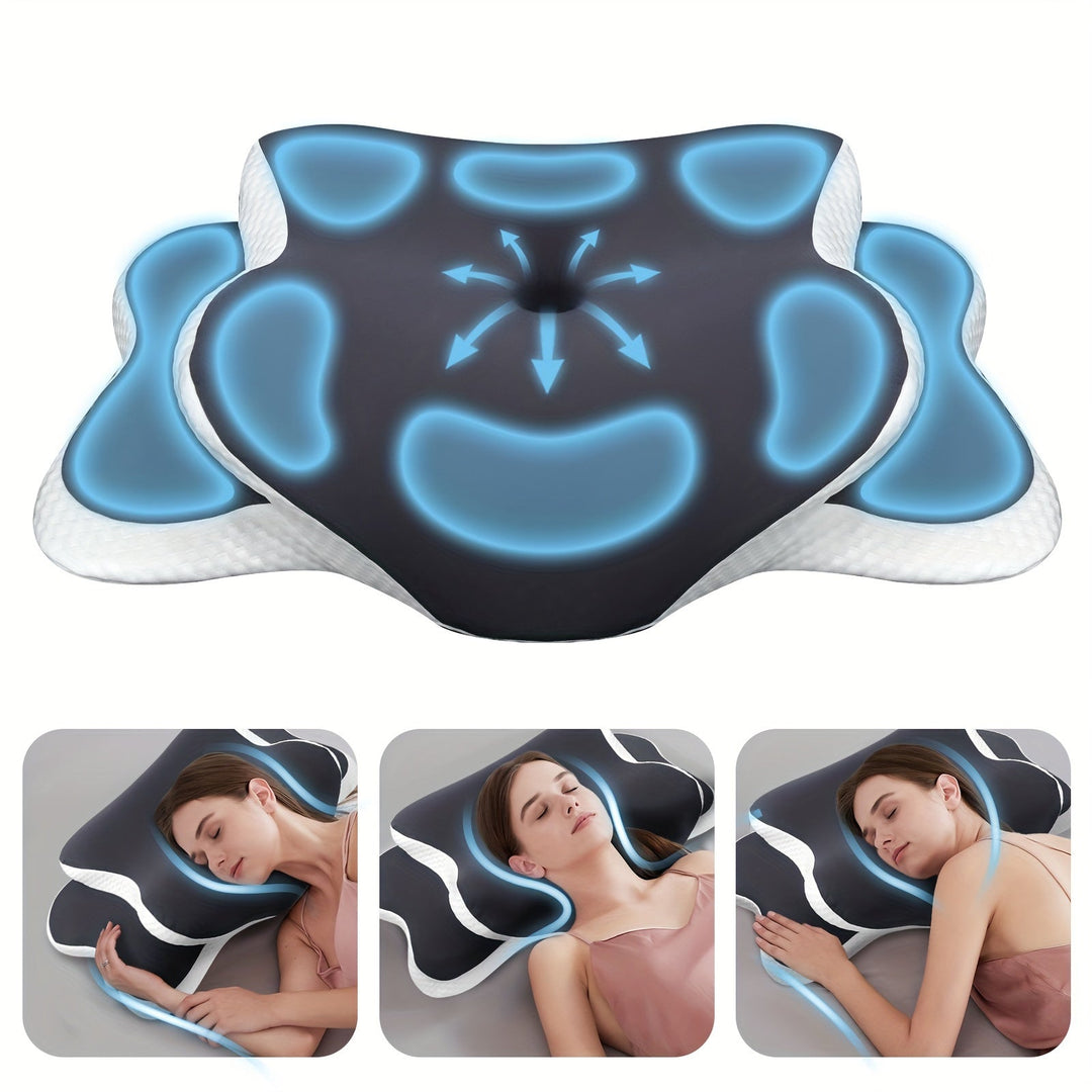 Soutien cervical sain pour un meilleur sommeil. Coussin ergonomique en mousse à mémoire pour adultes.