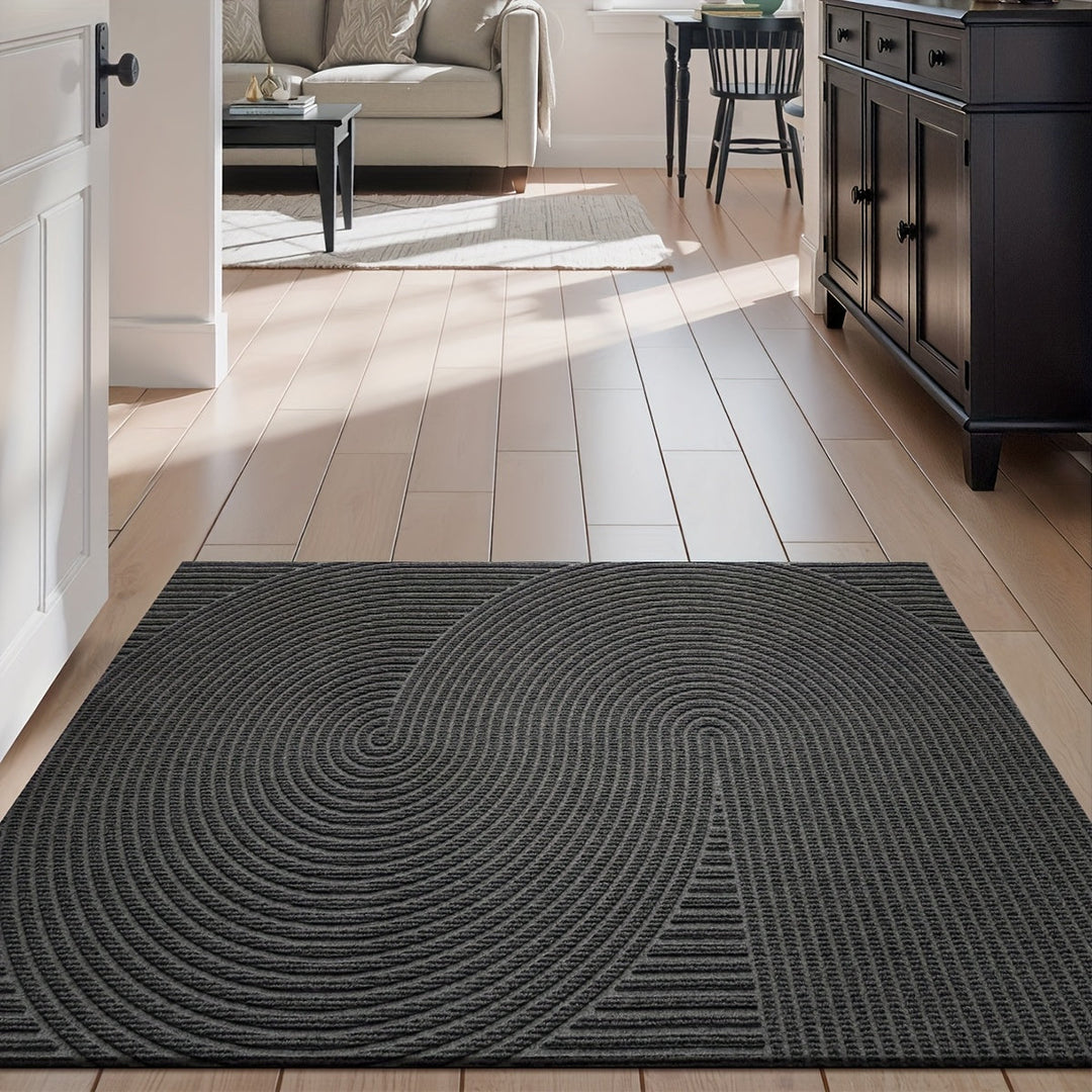 Tapis d'entrée géométrique décoratif et fonctionnel Dajiang, antidérapant, usage polyvalent.