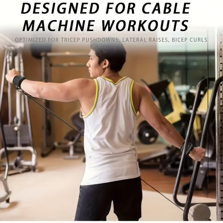 Équipement fitness polyvalent : sangles de poignet antidérapantes pour traction, soulevé de terre, développé.