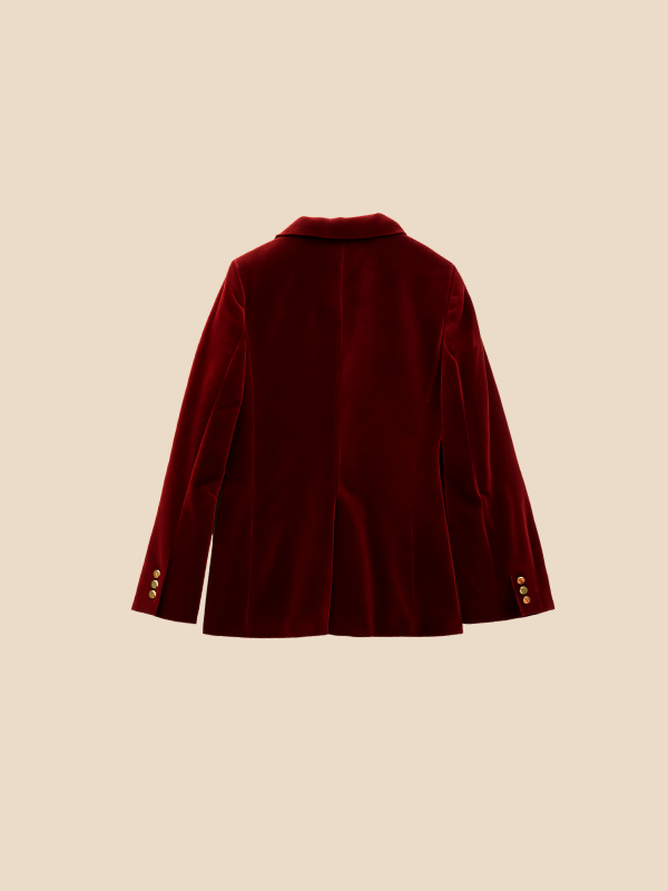 Blazer femme élégant, col revers, ajoute une touche professionnelle et chic à votre tenue de bureau.