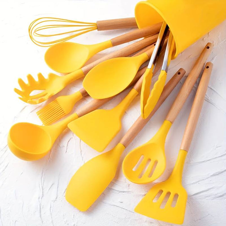 Cadeau cuisine idéal : set d'ustensiles en silicone durables pour chefs amateurs.