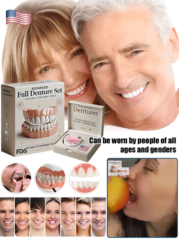 Sourire naturel instantané avec cette prothèse dentaire réutilisable et confortable.