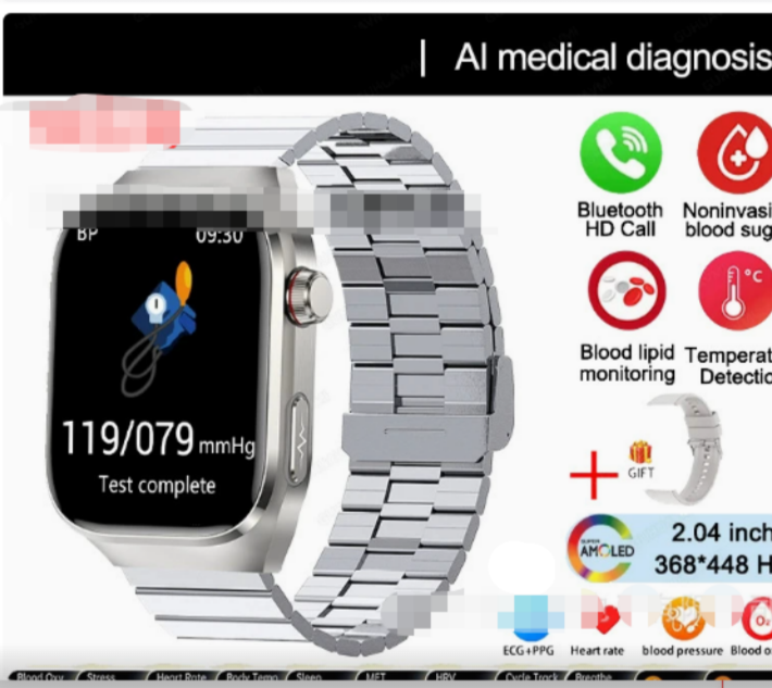 Montre connectée unisexe pour la surveillance du sommeil et du stress. Aide au bien-être général.