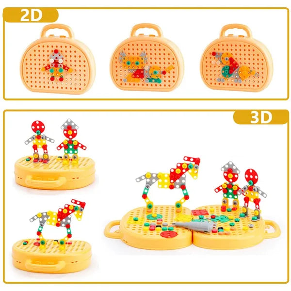 Jouet STEM Montessori pour enfants. Boîte de construction interactive améliorant ingéniosité et logique.