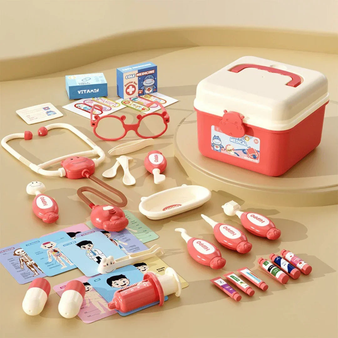 Valise docteur éducative, un jouet portable pour des heures de jeu de rôle immersif.