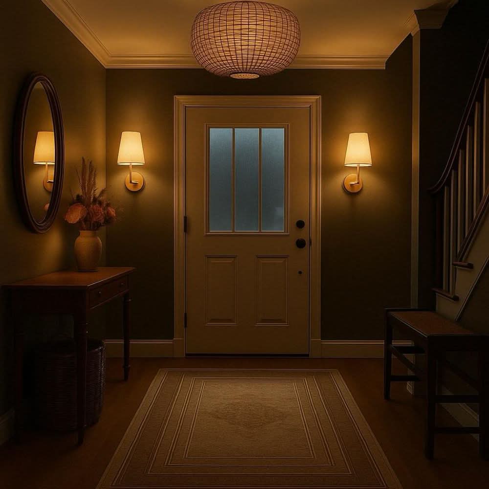 Lampe murale LED sans fil noire et or. Design moderne, pack de 2 avec télécommande pour luminosité réglable.