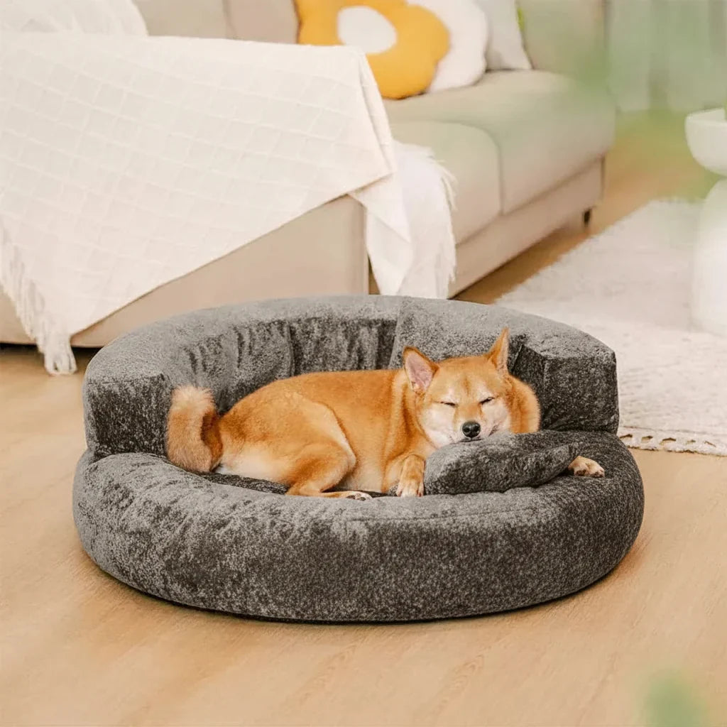 Accessoire animaux : Lit donut confortable et doux, un nid douillet pour le sommeil de votre compagnon.