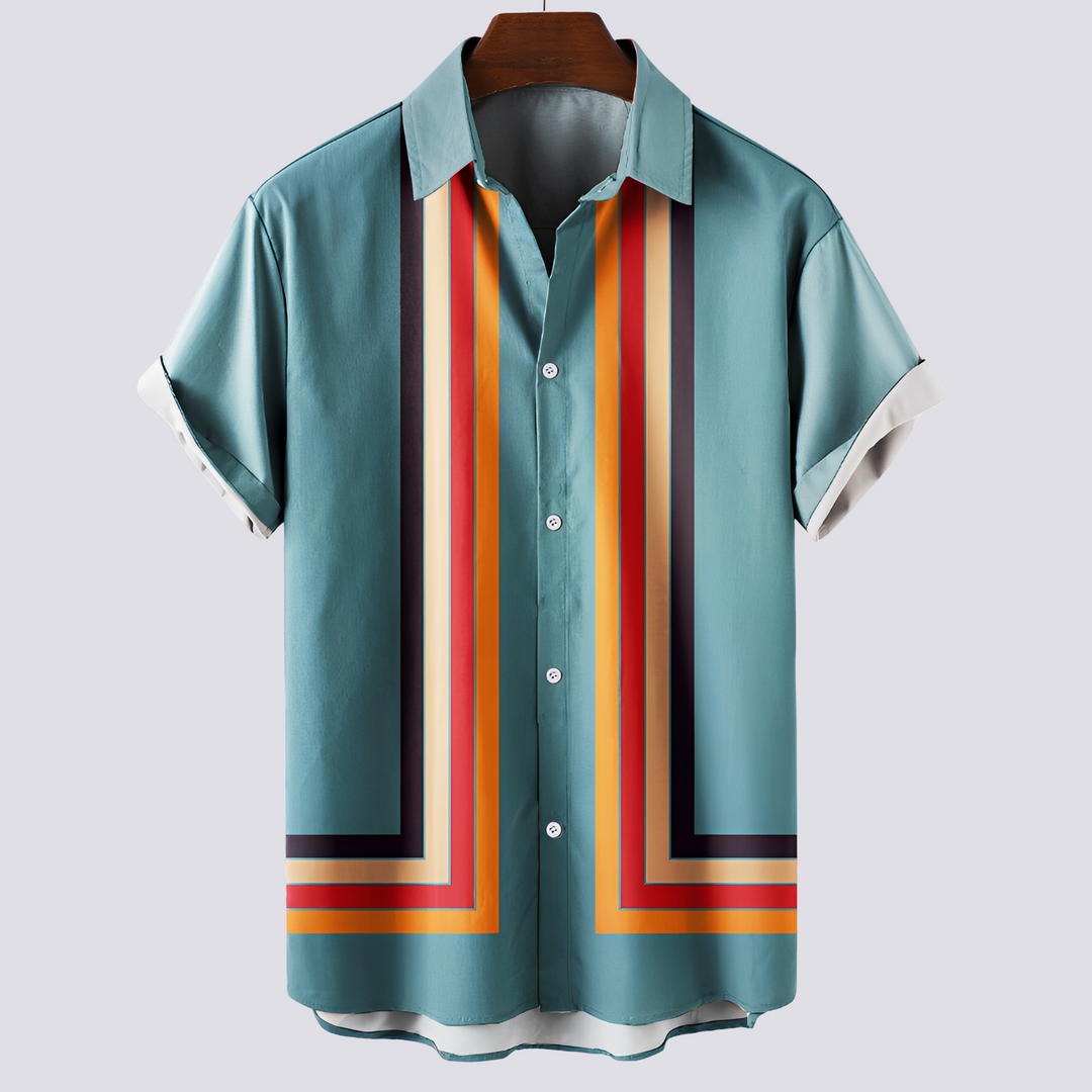 Chemise homme chic à motif, parfaite pour affirmer votre style élégant et décontracté en toute saison automne.
