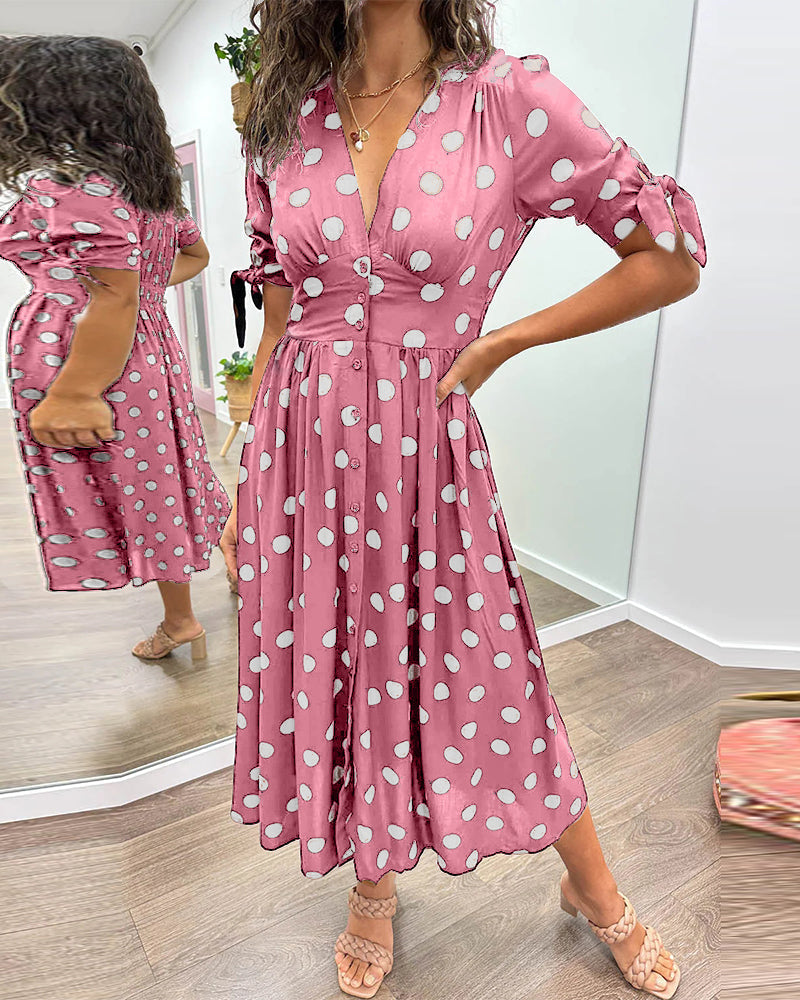 Robe midi élégante femme, tissu fluide, style décontracté chic, idéale printemps ou été.