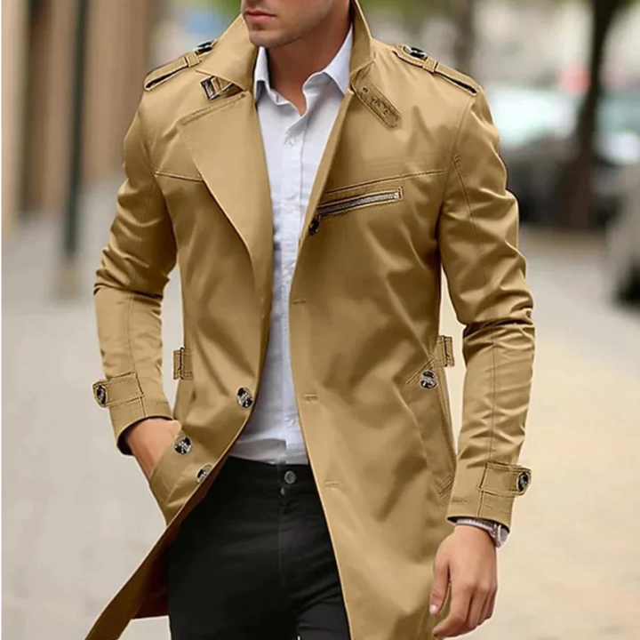 Veste homme élégante intemporelle pour printemps/automne. Style artisan polyvalent, parfait pour un vêtement masculin.