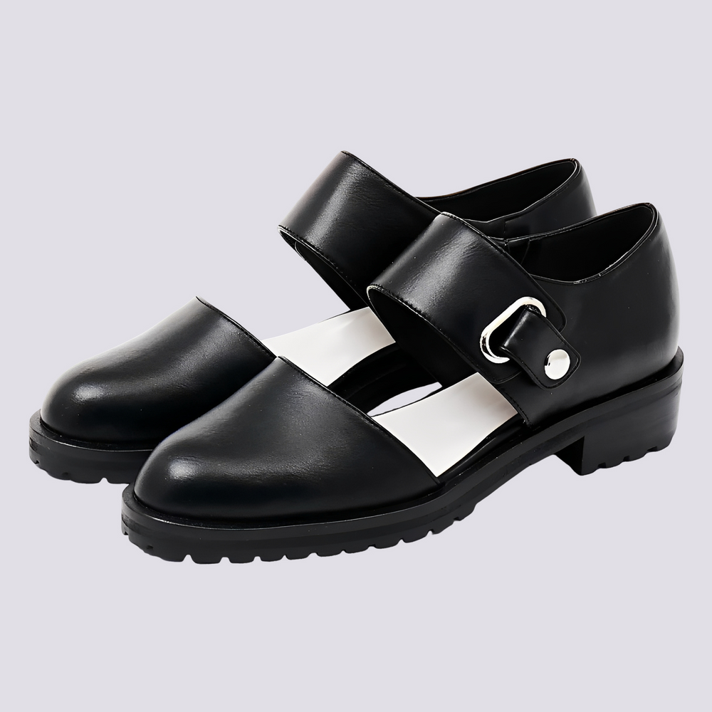 Mary Jane femme classiques à boucle, confortables et chic, idéales pour le printemps et l'été, style plat.