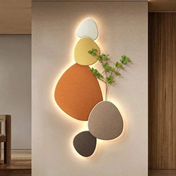 Applique murale design organique, LED intégrée, pour un éclairage intérieur élégant et une décoration murale moderne.