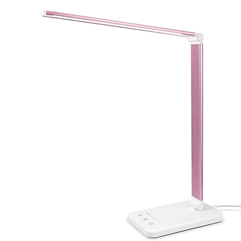 Lampe de table LED moderne et épurée, contrôle tactile, lumière douce et dimmable pour tout intérieur.