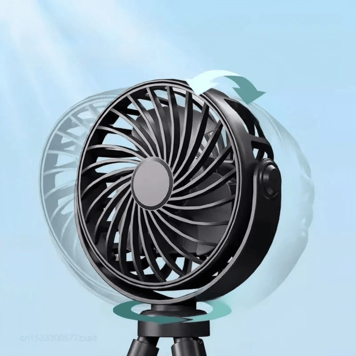 Ventilateur USB à pince flexible, conçu pour rafraîchir poussette, berceau, bureau. Léger, silencieux, idéal pour bébé.