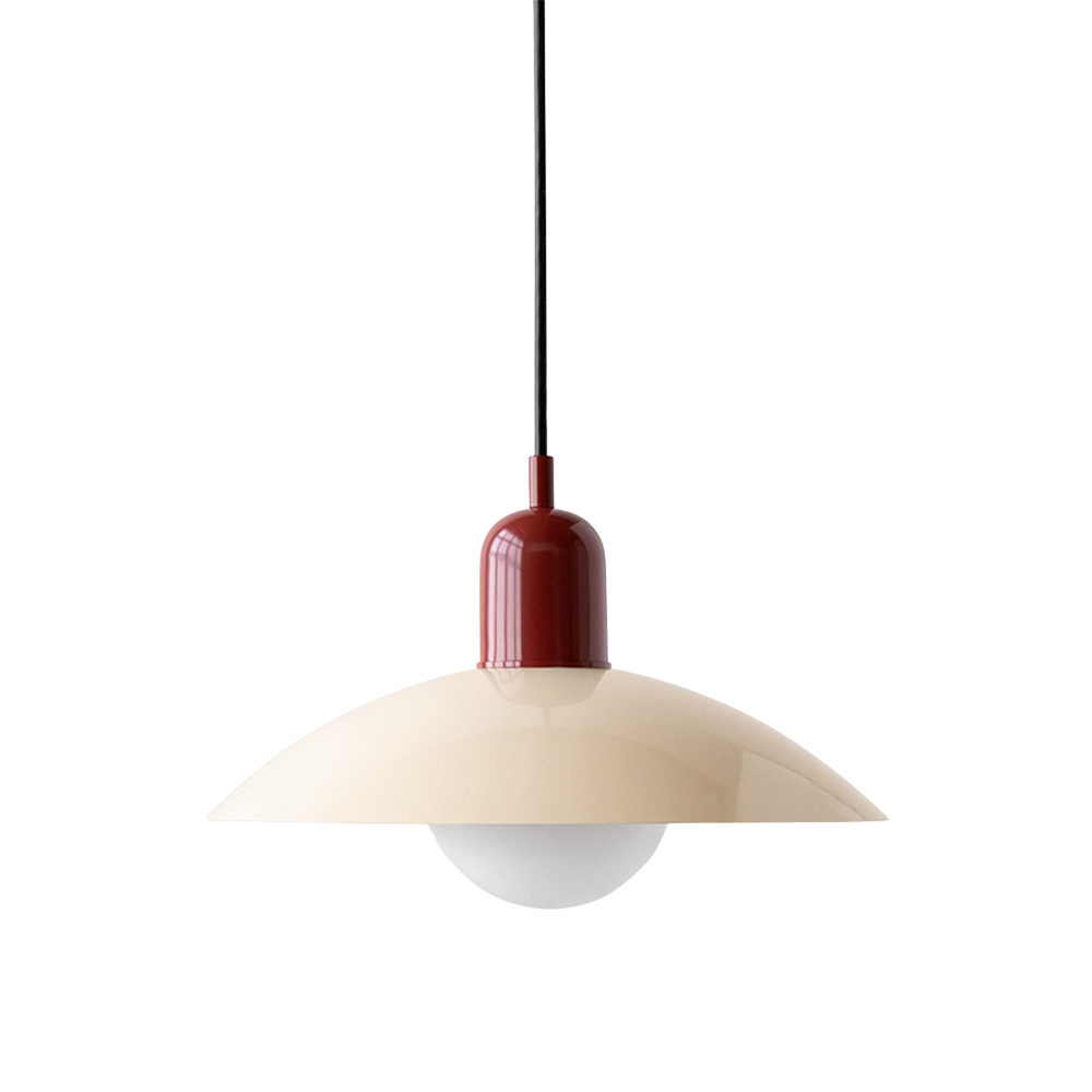 Lampe de cuisine Macaron scandinave, luminaire suspendu moderne aux teintes délicates.