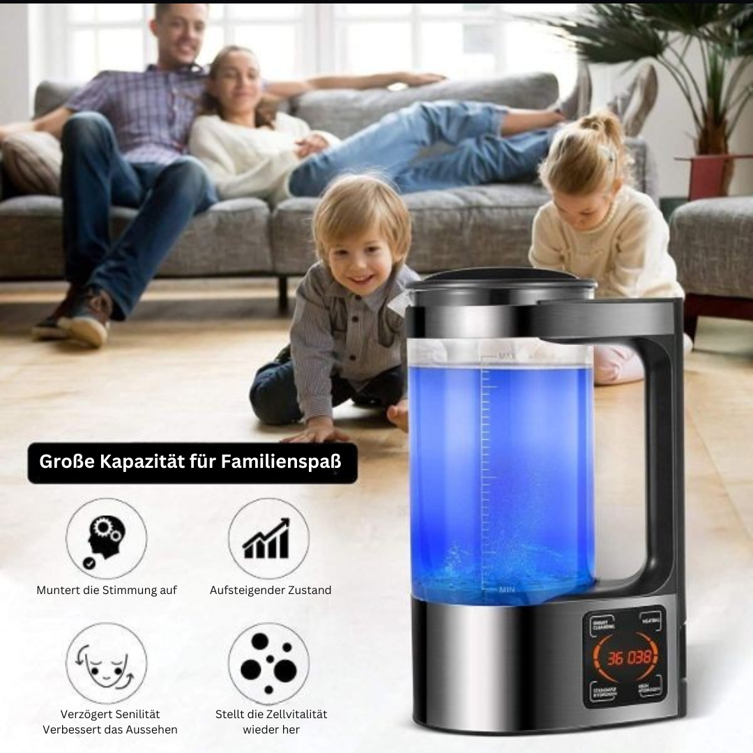 Filtre à eau électrique pour obtenir une eau pure, alcaline et riche en hydrogène, favorisant le bien-être et la santé.