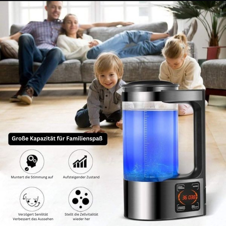 Filtre à eau électrique pour obtenir une eau pure, alcaline et riche en hydrogène, favorisant le bien-être et la santé.