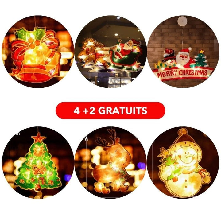 Veilleuse de Noël LED en acrylique, forme unique, idéal pour la décoration maison festive.