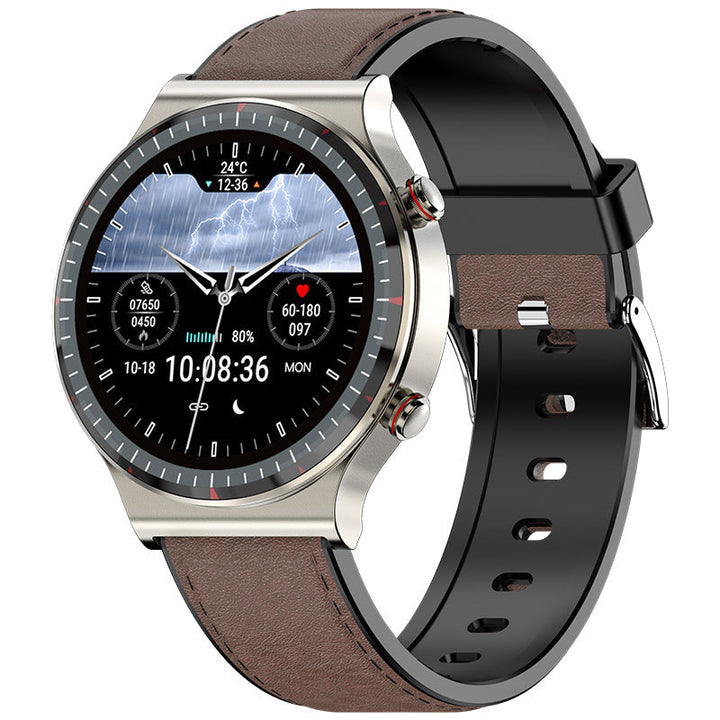 Montre connectée homme/femme, analyse ECG, SpO2, FC et qualité du sommeil.