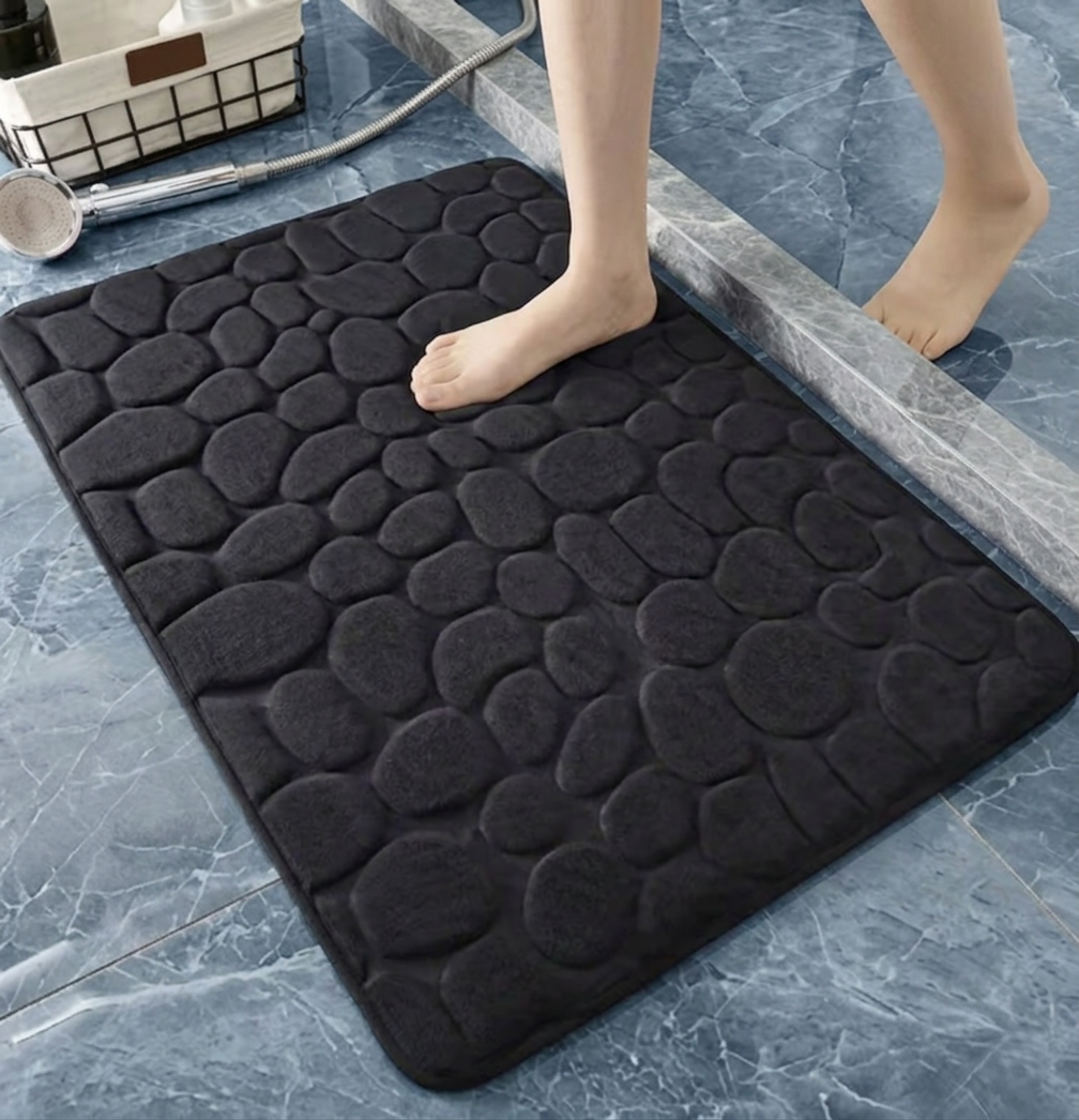 Solution complète: tapis de bain absorbant, antidérapant, séchage rapide pour hygiène et sécurité optimales.