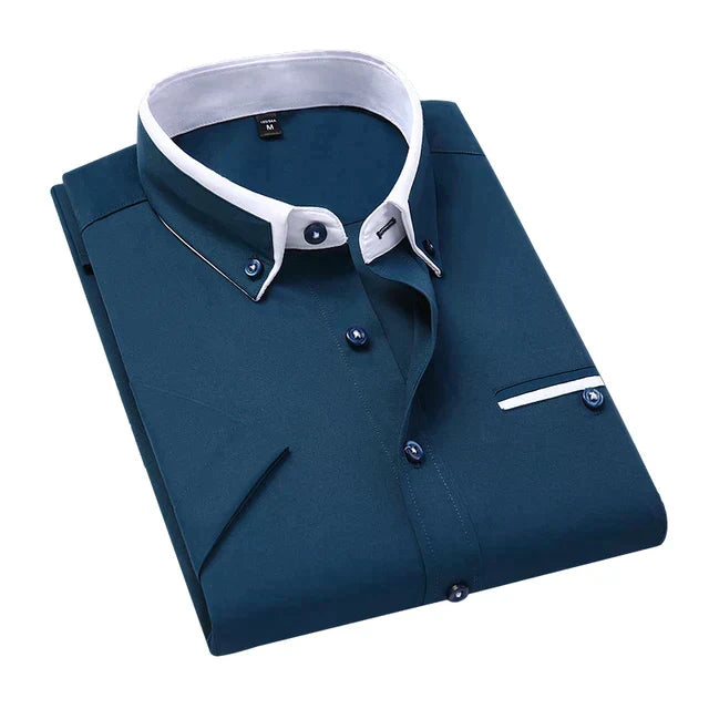 Chemise Victor pour homme, manches courtes, style élégant et polyvalent, parfait pour un look casual chic.