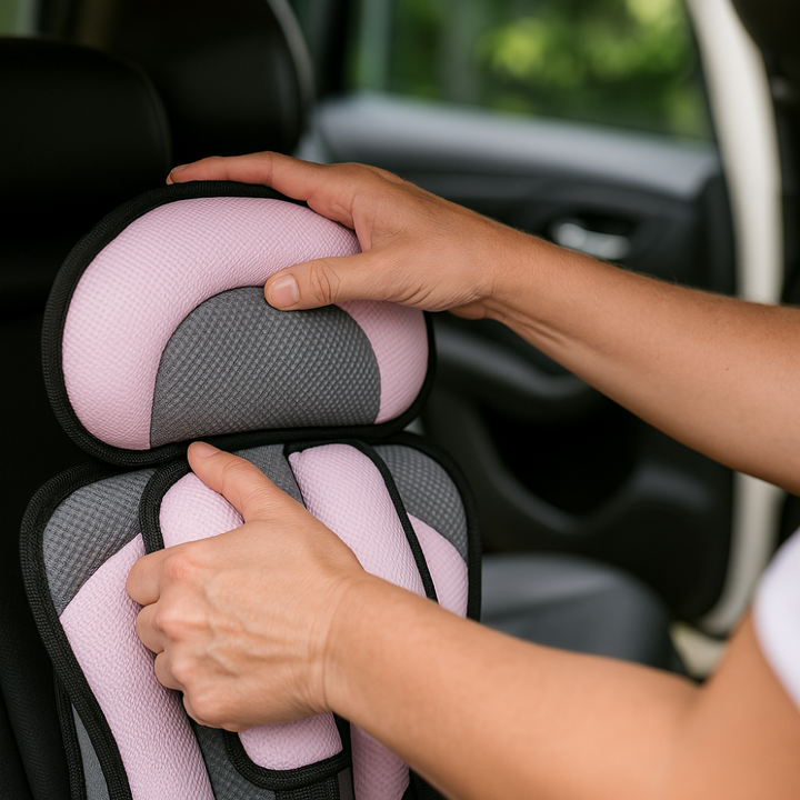 Tissus doux et respirants de ce siège auto évolutif, pour le confort de l'enfant en voyage.