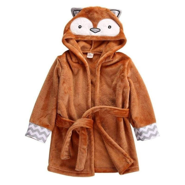 Peignoir bébé ludique "Animaux Mignons", parfait pour après la piscine ou le bain, doux et amusant pour enfant.