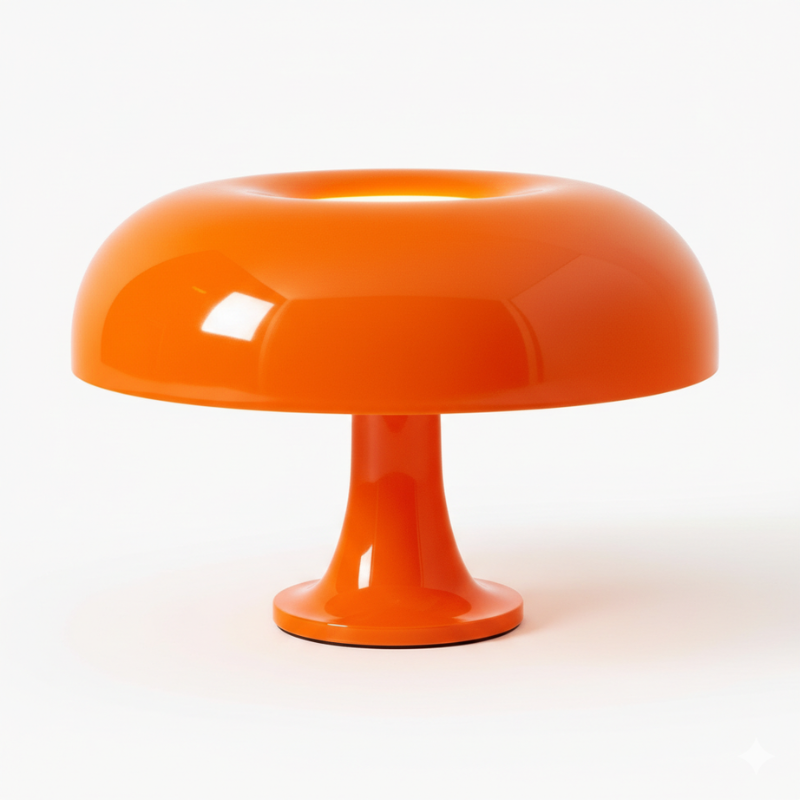 Élégante lampe à poser design rétro champignon, idéale pour chambre ou bureau, éclairage LED.