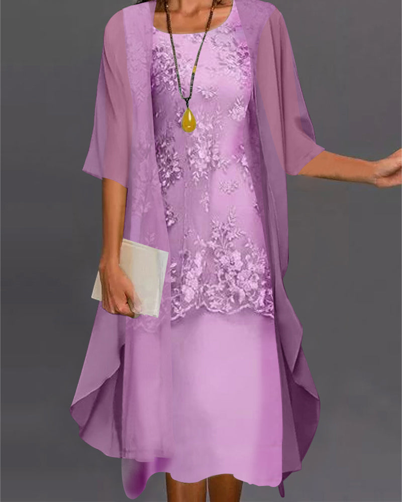 Tenue élégante femme: ensemble deux pièces chic avec jupe midi pour soirées d'été. Style raffiné et léger.