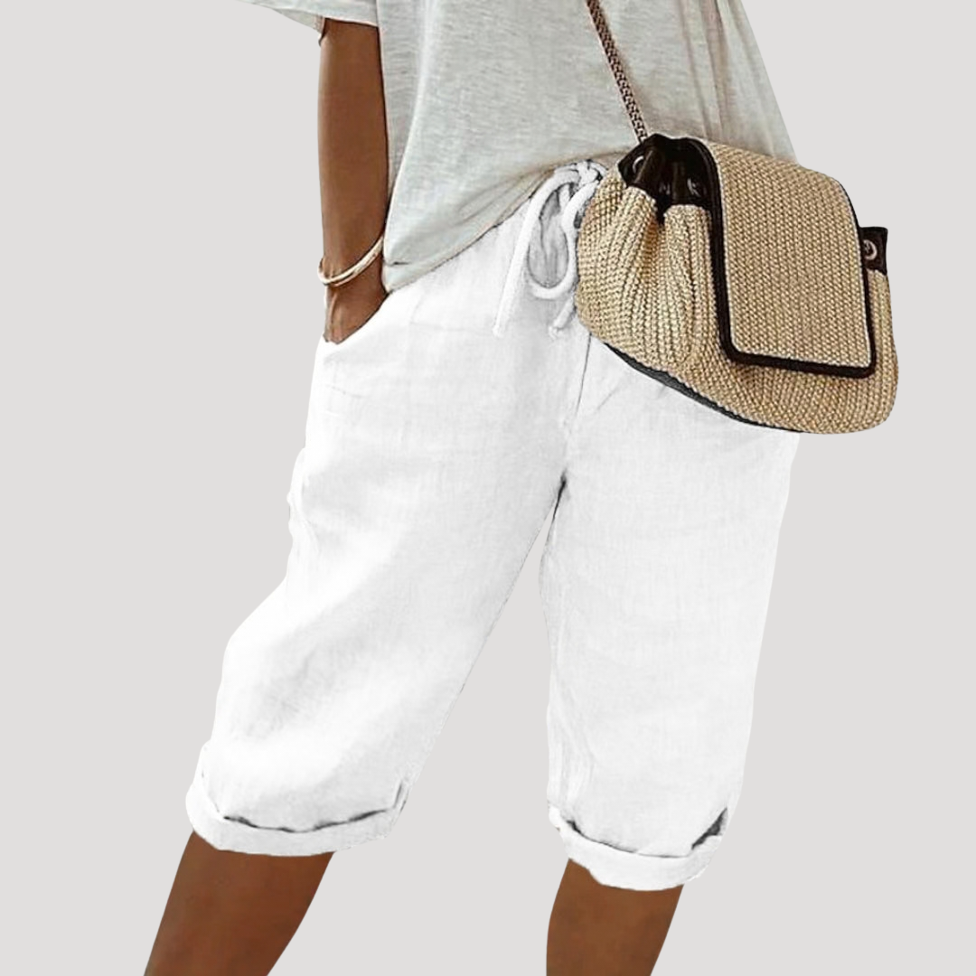 Short femme fluide, décontracté et chic, avec taille élastique, idéal pour la mode estivale.