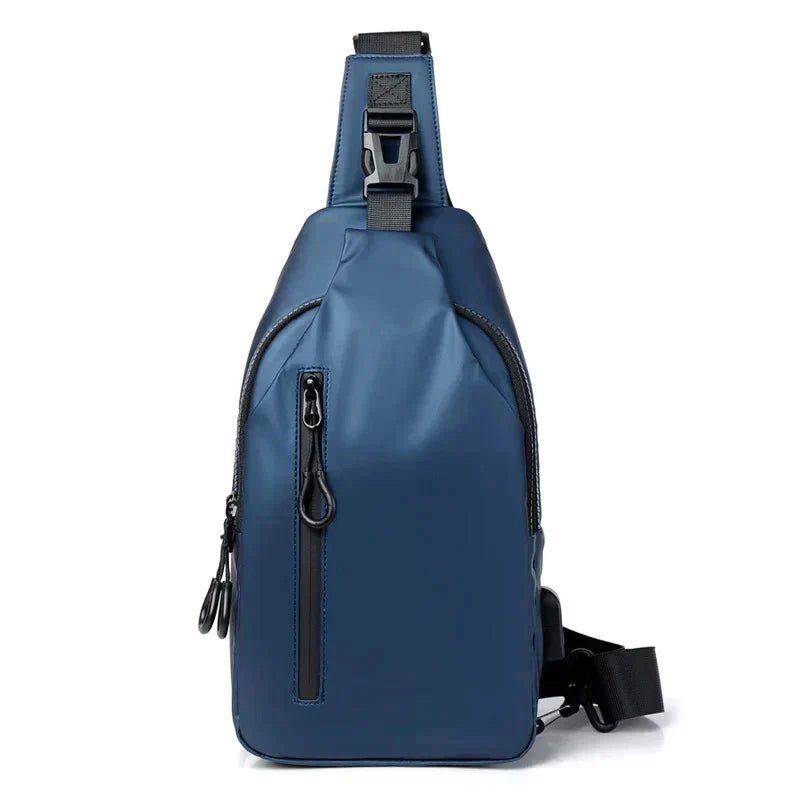 Sac bandoulière moderne UrbanShield, anti-vol, imperméable, compact, pour une protection élégante.