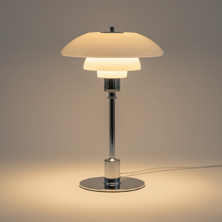 Luminaire LED scandinave, lampe de chevet moderne, parfait pour une décoration épurée.