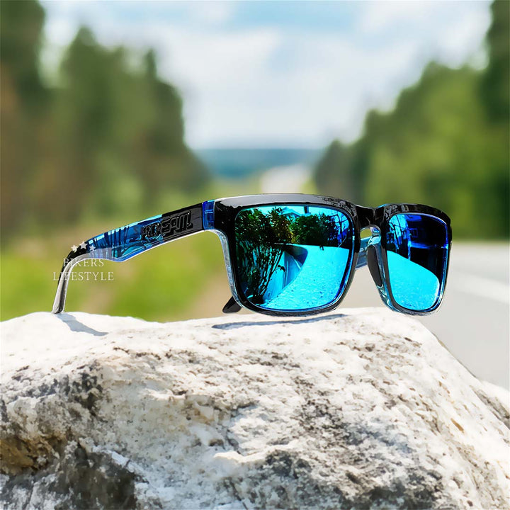 Lunettes de soleil en polycarbonate UrbanGuard, polarisées, anti-lumière bleue et UV400 pour motards.