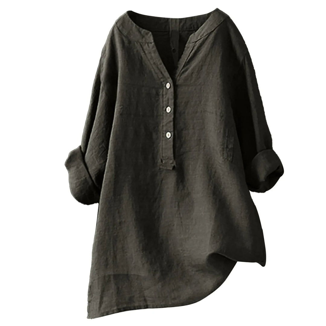 Haut femme confortable à manches courtes, idéal pour la mode printemps-été. Style fluide et chic.