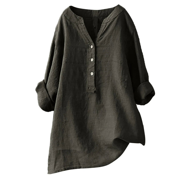 Haut femme confortable à manches courtes, idéal pour la mode printemps-été. Style fluide et chic.