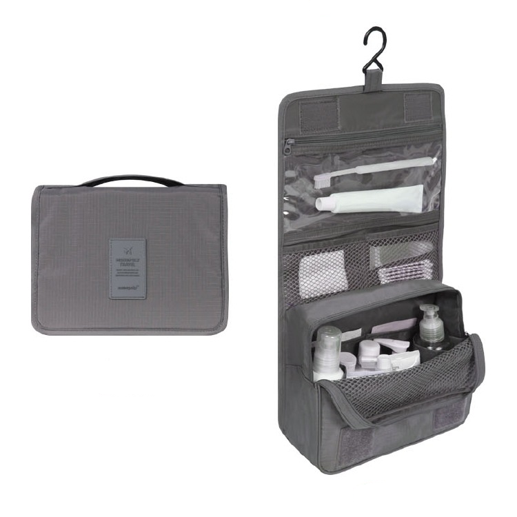 Trousse de maquillage suspendue, imperméable, design floral, idéal voyage.